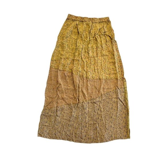 Vintage Sacred Threads Patchwork Embroidery Floral Patchwork Skirt Deadstock NWT - Picture 2 of 4